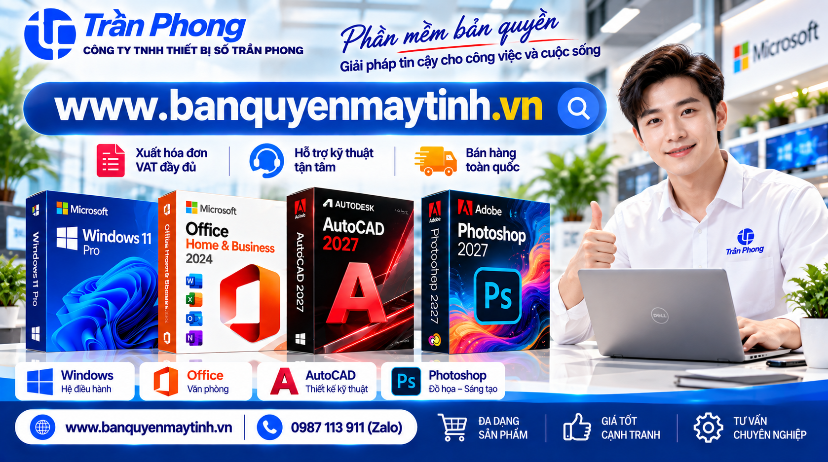 Phần mềm Microsoft bản quyền chính hãng